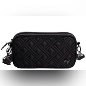 Lug Coupe XL, convertible crossbody, metallic black